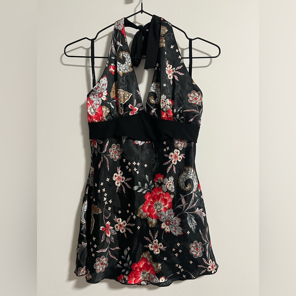 Floral Babydoll Halter Top